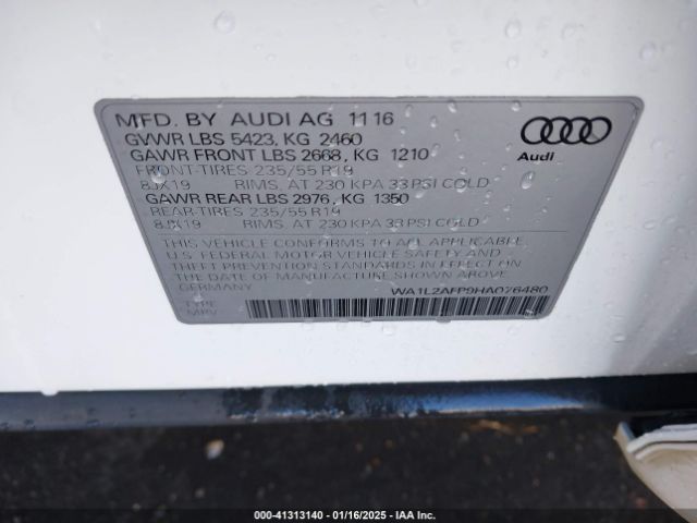 WA1L2AFP9HA076480 Audi Q5 2.0t Premium