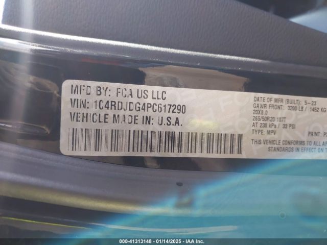 1C4RDJDG4PC617290 Dodge Durango Gt Awd