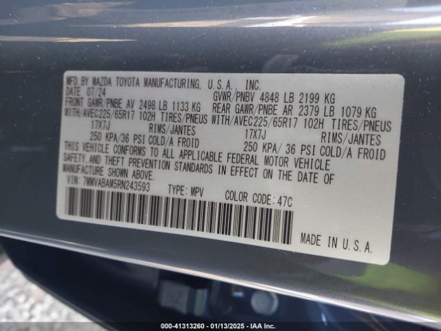 7MMVABAM5RN243593 Mazda Cx-50 Select