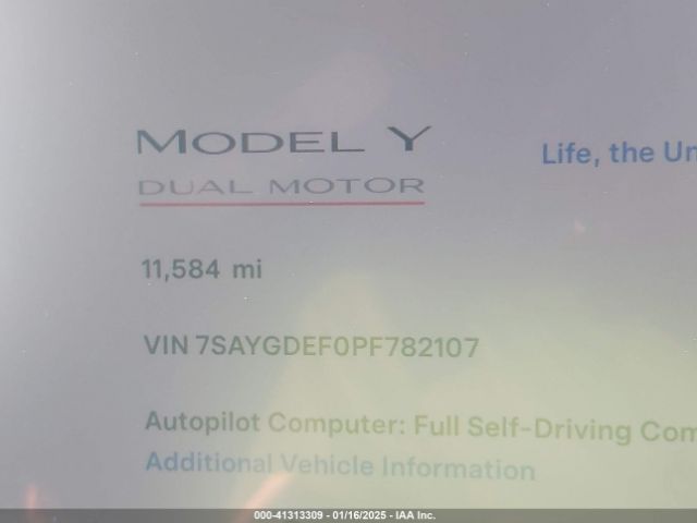 7SAYGDEF0PF782107 Tesla Model Y Performance Dual Motor All-wheel Drive