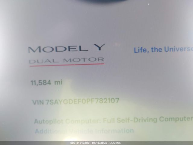7SAYGDEF0PF782107 Tesla Model Y Performance Dual Motor All-wheel Drive