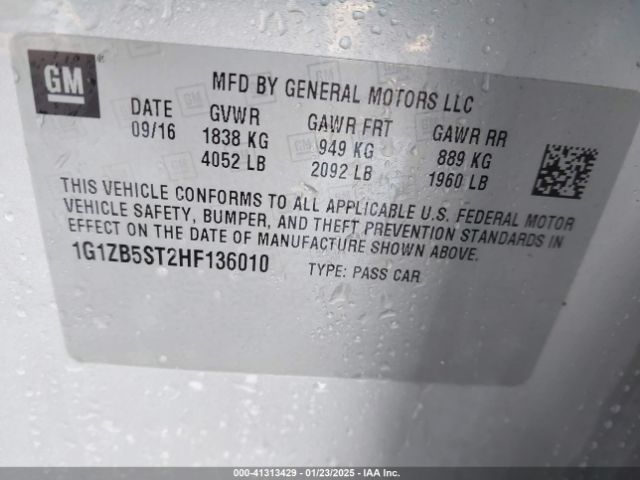 1G1ZB5ST2HF136010 Chevrolet MALIBU LS