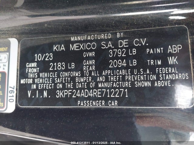 KIA Forte Lxs 2024 3KPF24AD4RE712271 Image 9
