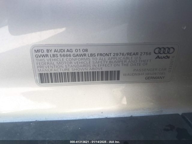2008 AUDI S6 WAUDN94F38N097485 Photo 8