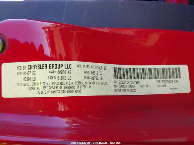 2012 FIAT 500C 3C3CFFDR7CT379047 Photo 8