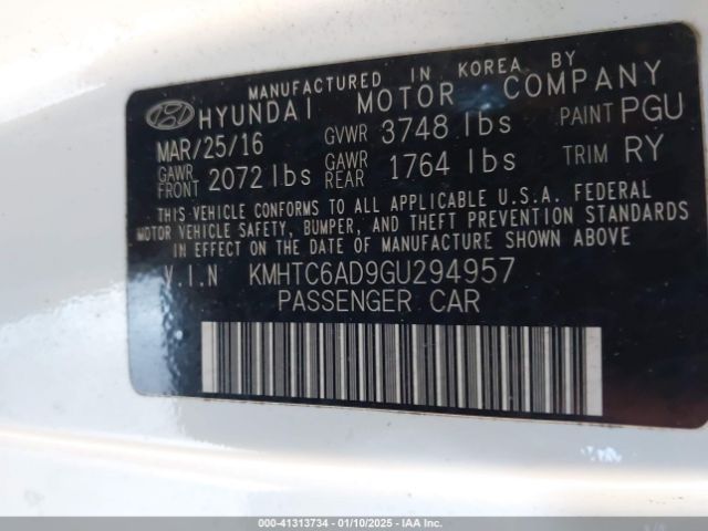 KMHTC6AD9GU294957 Hyundai Veloster