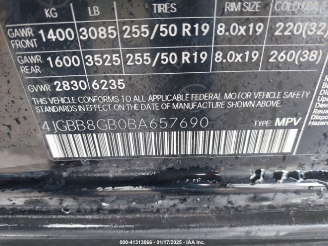 2011 MERCEDES-BENZ ML 350 4JGBB8GB0BA657690 Photo 8