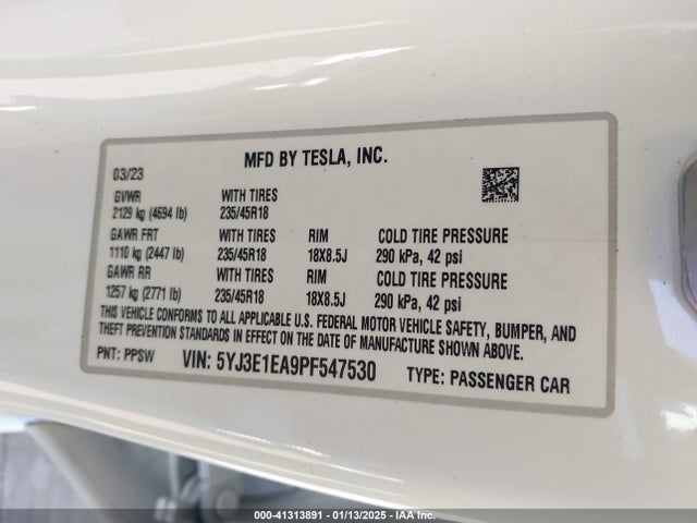 2023 TESLA MODEL 3 5YJ3E1EA9PF547530 Photo 8