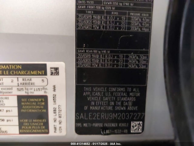 SALE2ERU9M2037277 Land Rover Defender 110 X-dynamic Se