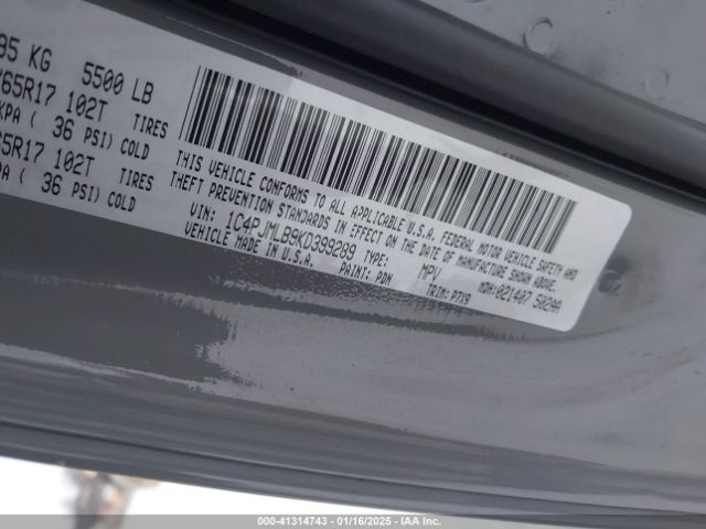 1C4PJMLB9KD399289 Jeep Cherokee Latitude Plus 4x4