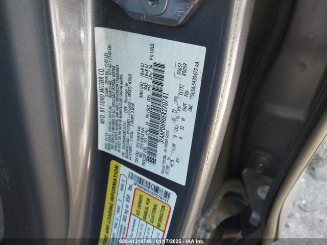 Ford FUSION SE 2014 3FA6P0H90ER270741 Image 9