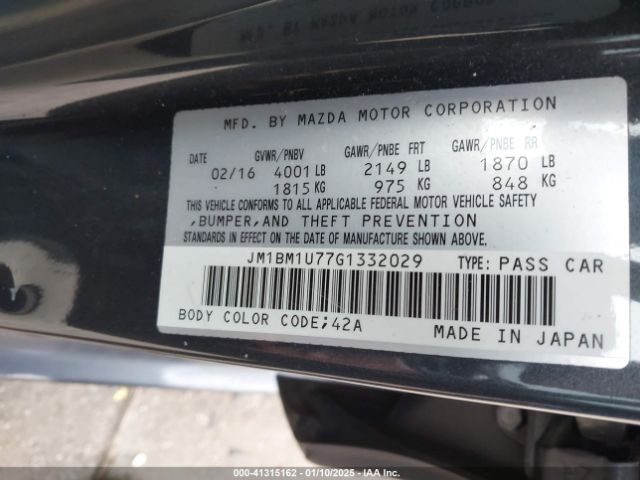 JM1BM1U77G1332029 Mazda 3 SPORT