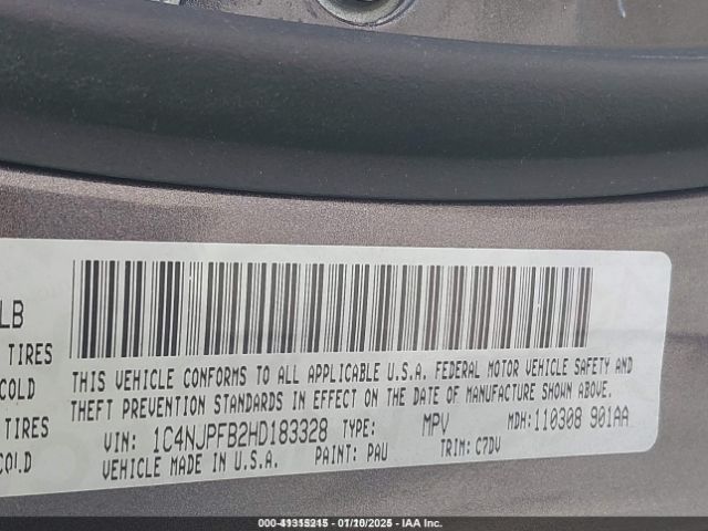 1C4NJPFB2HD183328 Jeep Patriot Latitude Fwd