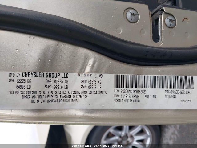 41315253 :رقم المزاد ، 2C3CA4CD9AH159021 vin ، 2010 Chrysler 300 Touring مزاد بيع