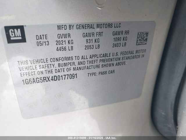 2013 CADILLAC ATS 1G6AG5RX4D0177091 Photo 8
