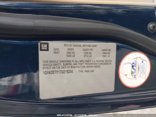 2007 CADILLAC DTS 1G6KD57Y17U218234 Photo 8