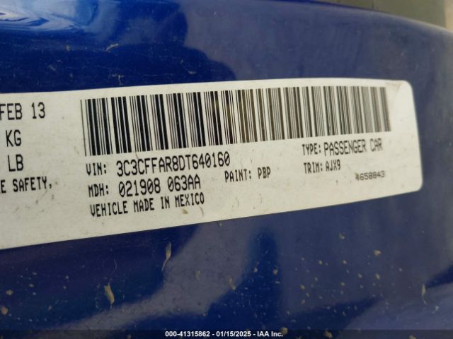 2013 FIAT 500 3C3CFFAR8DT640160 Photo 8