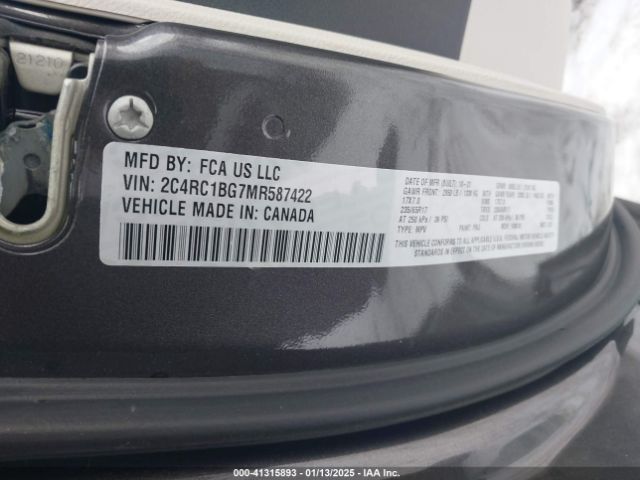 2C4RC1BG7MR587422 Chrysler Pacifica Touring L