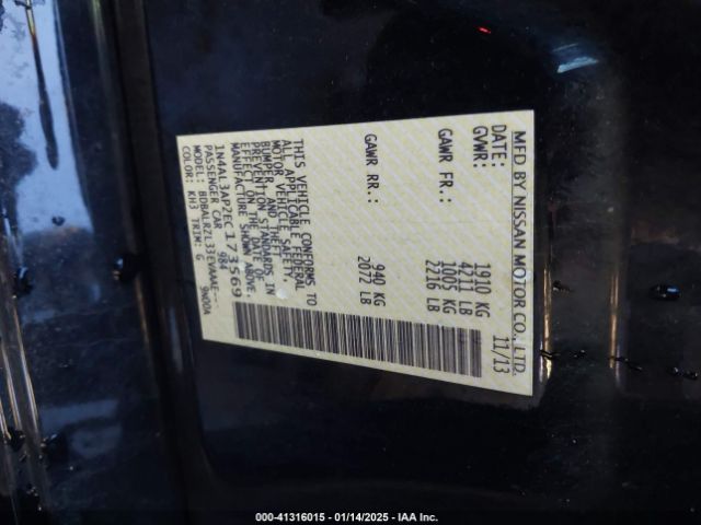 1N4AL3AP2EC173569 Nissan Altima 2.5 S