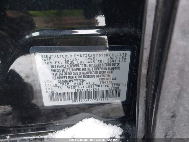 Nissan SENTRA SV 2015 3N1AB7AP4FY373384 Image 9