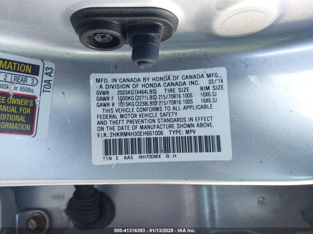 Honda CR-V LX 2014 2HKRM4H30EH661006 Image 9