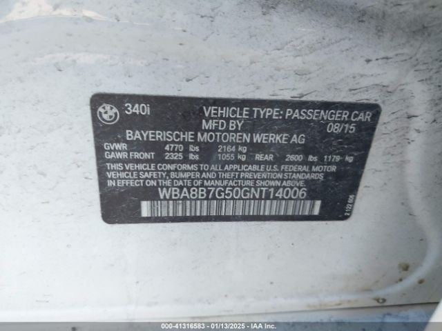 WBA8B7G50GNT14006 BMW 340i Xdrive
