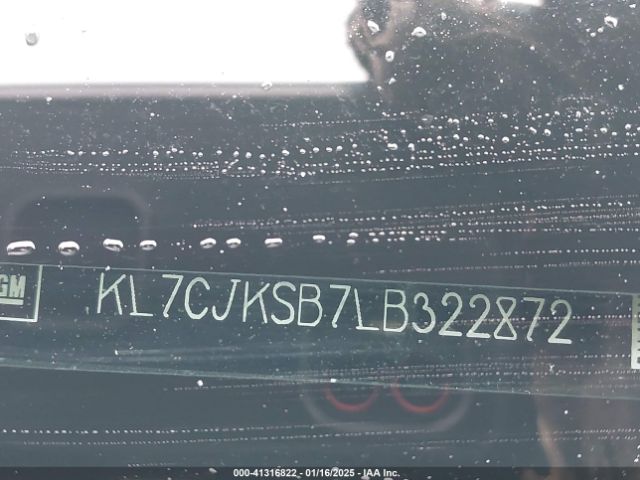 KL7CJKSB7LB322872 Chevrolet Trax Fwd Ls