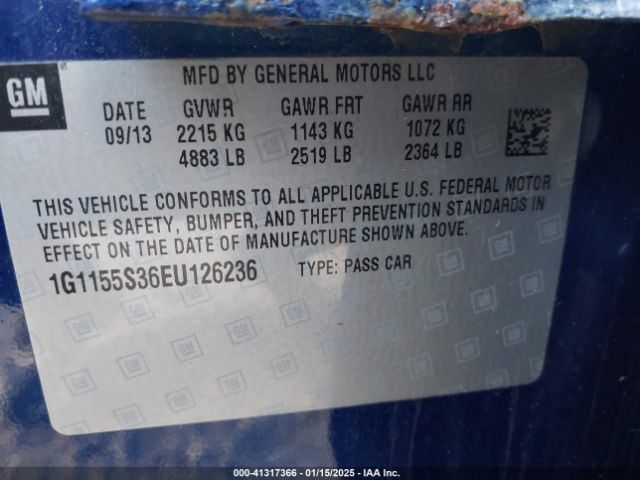 1G1155S36EU126236 Chevrolet IMPALA 2LZ