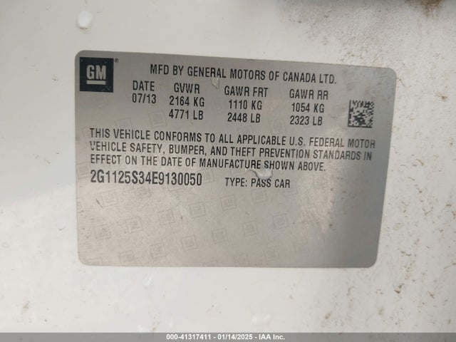 Chevrolet Impala 2lt 2014 2G1125S34E9130050 Image 9