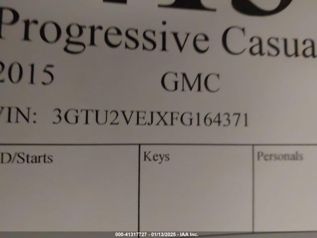 3GTU2VEJXFG164371 GMC Sierra 1500 Slt