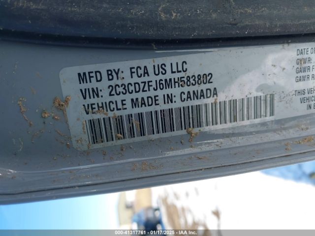 2C3CDZFJ6MH583802 Dodge Challenger R/t Scat Pack