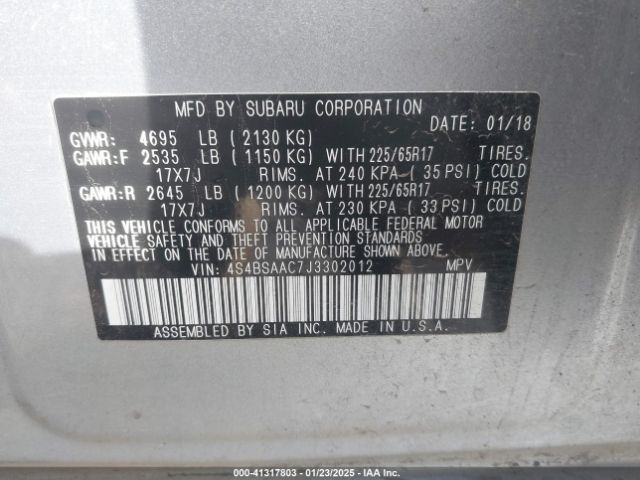 4S4BSAAC7J3302012 Subaru Outback 2.5i