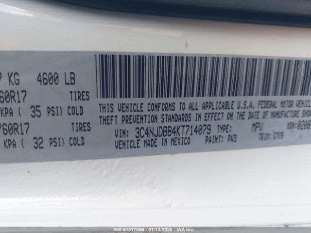 3C4NJDBB4KT714079 Jeep Compass Latitude 4x4