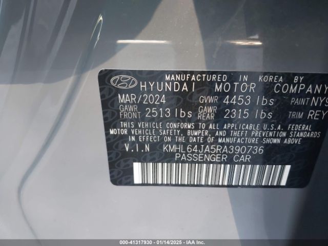 KMHL64JA5RA390736 Hyundai SONATA SEL