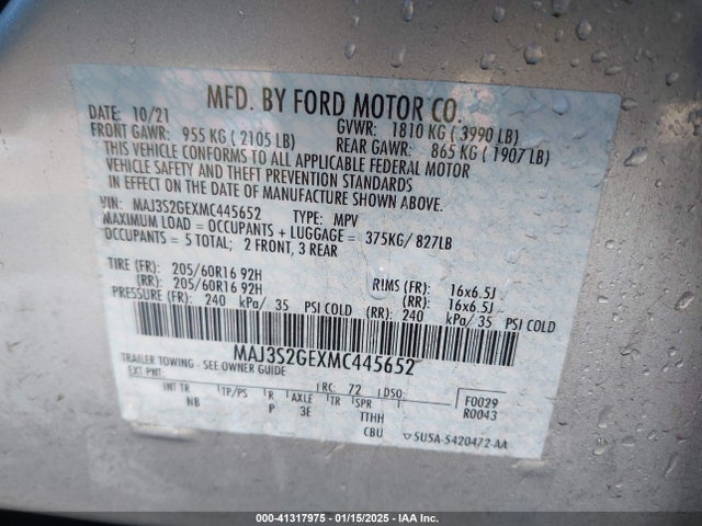 Ford Ecosport Se 2021 MAJ3S2GEXMC445652 Image 9