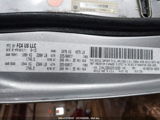 1C4NJDBBXGD518399 Jeep Compass Sport