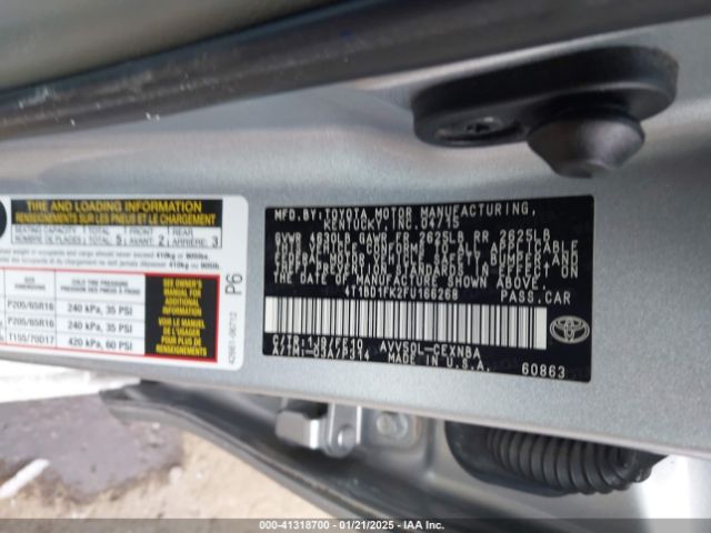 4T1BD1FK2FU166268 Toyota Camry Hybrid Le