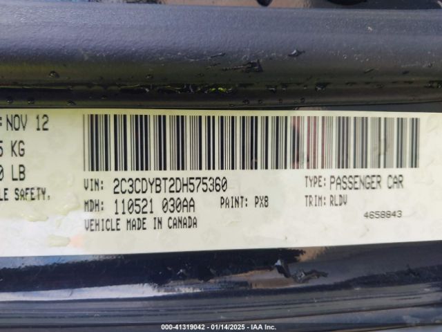 2013 DODGE CHALLENGER 2C3CDYBT2DH575360 Photo 8
