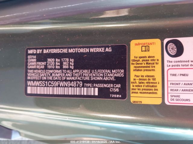 2015 MINI PACEMAN WMWSS1C59FWN94879 Photo 8