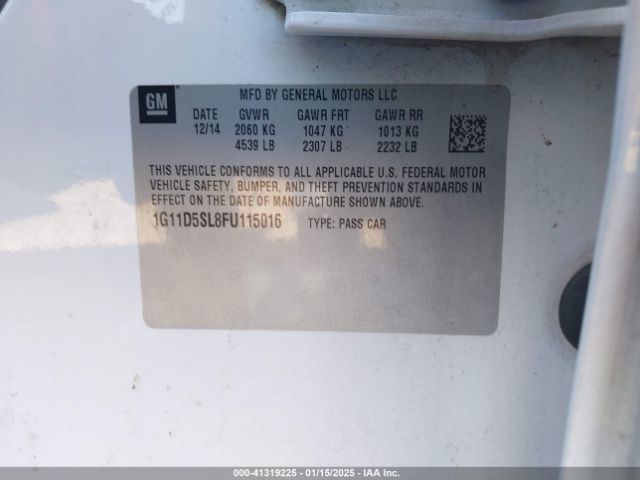 1G11D5SL8FU115016 Chevrolet MALIBU 2LT