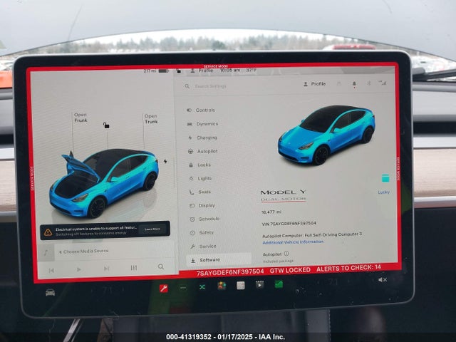2022 TESLA MODEL Y 7SAYGDEF6NF397504 Photo 6