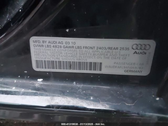 2010 AUDI A4 WAUDFAFL9AN059783 Photo 8