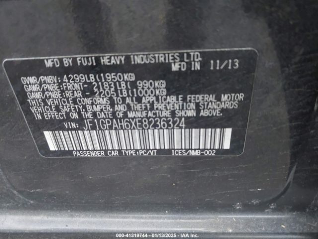JF1GPAH6XE8236324 Subaru Impreza 2.0i Limited