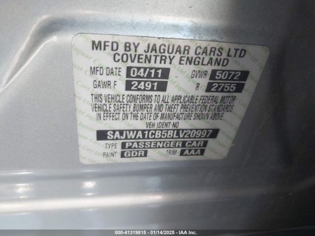 2011 JAGUAR XJ SAJWA1CB5BLV20997 Photo 8