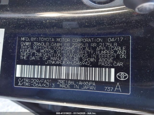 JTNKARJEXHJ546942 Toyota COROLLA IM