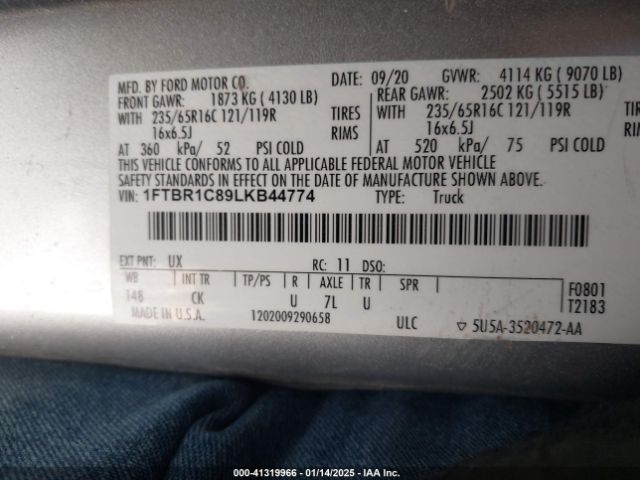 1FTBR1C89LKB44774 Ford Transit-250