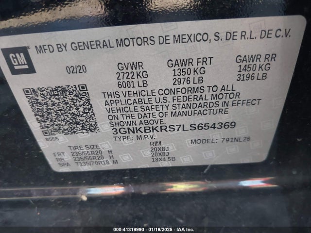Chevrolet Blazer Awd Rs 2020 3GNKBKRS7LS654369 Image 9