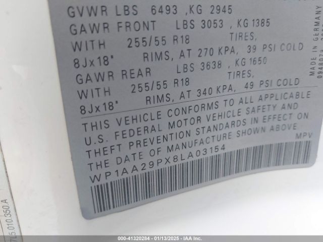 2008 PORSCHE CAYENNE WP1AA29PX8LA03154 Photo 8