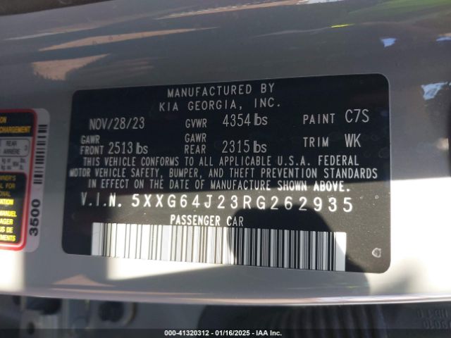 5XXG64J23RG262935 KIA K5 Gt-line