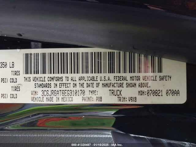 RAM 1500 Express 2014 3C6JR6AT6EG310170 Image 9